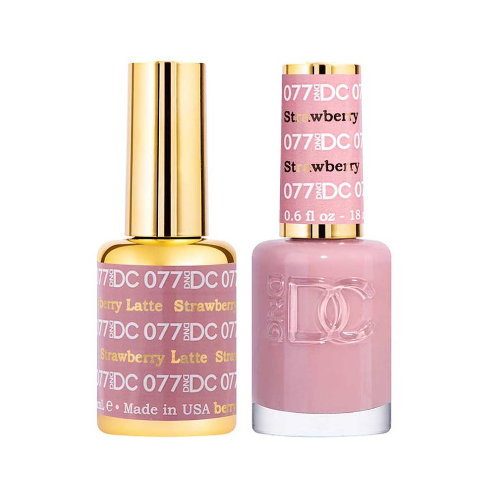 DND / DC Gel Nail Polish Matching Duo - 077 Strawberry Latte