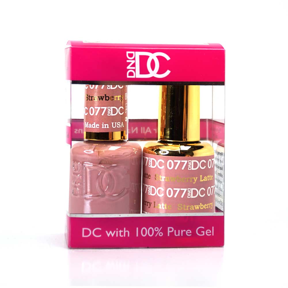 DND / DC Gel Nail Polish Matching Duo - 077 Strawberry Latte