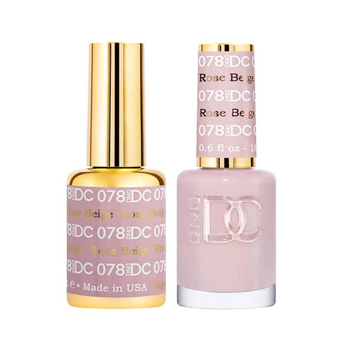DND / DC Gel Nail Polish Matching Duo - 078 Rose Beige