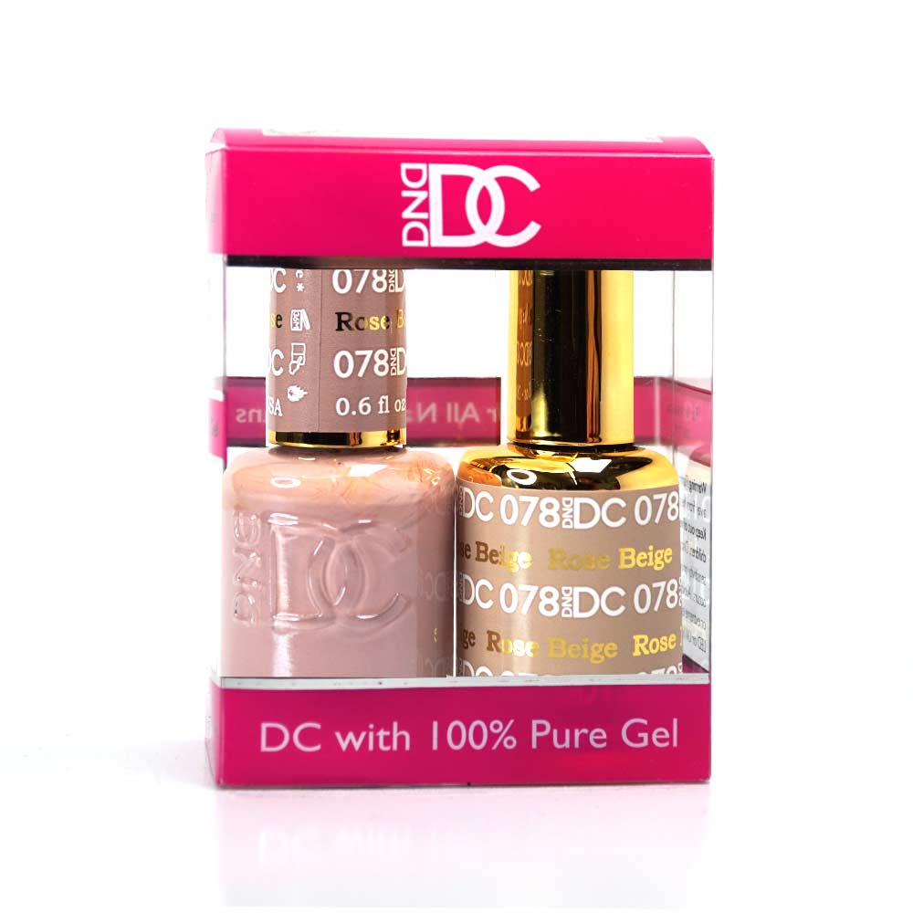 DND / DC Gel Nail Polish Matching Duo - 078 Rose Beige