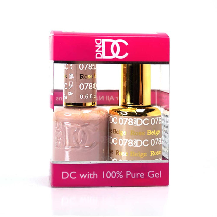 DND / DC Gel Nail Polish Matching Duo - 078 Rose Beige
