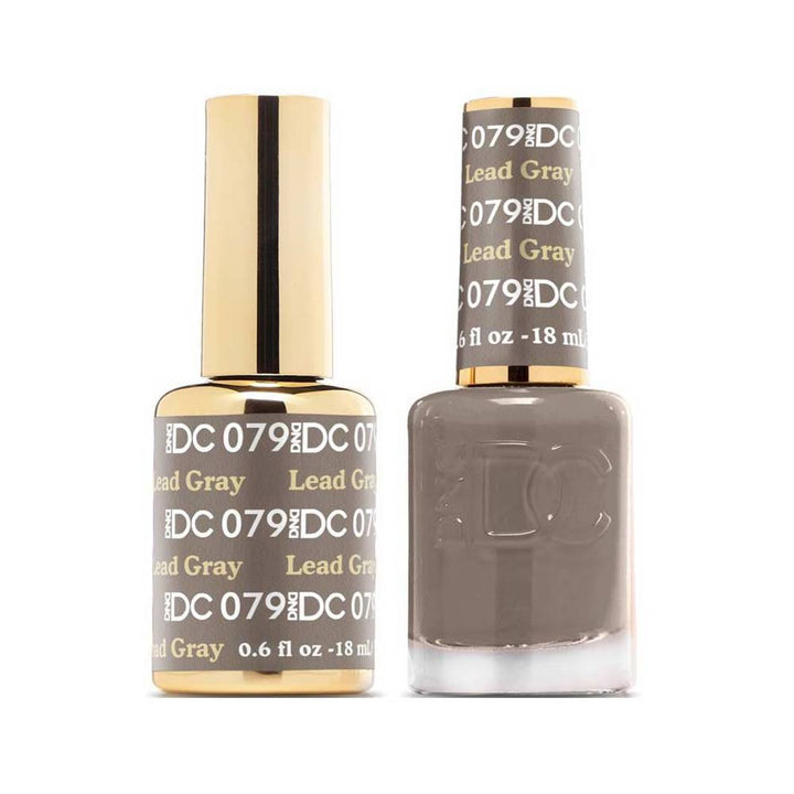 DND / DC Gel Nail Polish Matching Duo - 079 Lead Gray