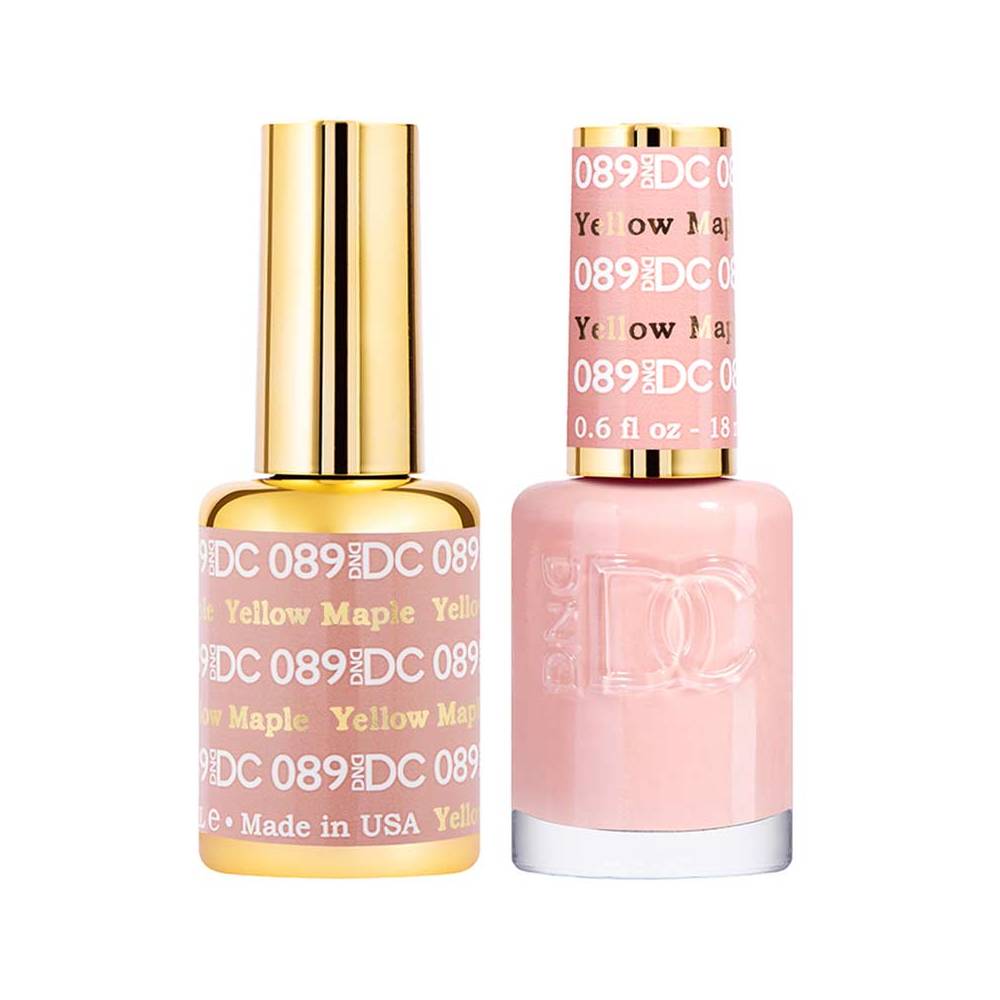 DND / DC Gel Nail Polish Matching Duo - 089 Yellow Maple