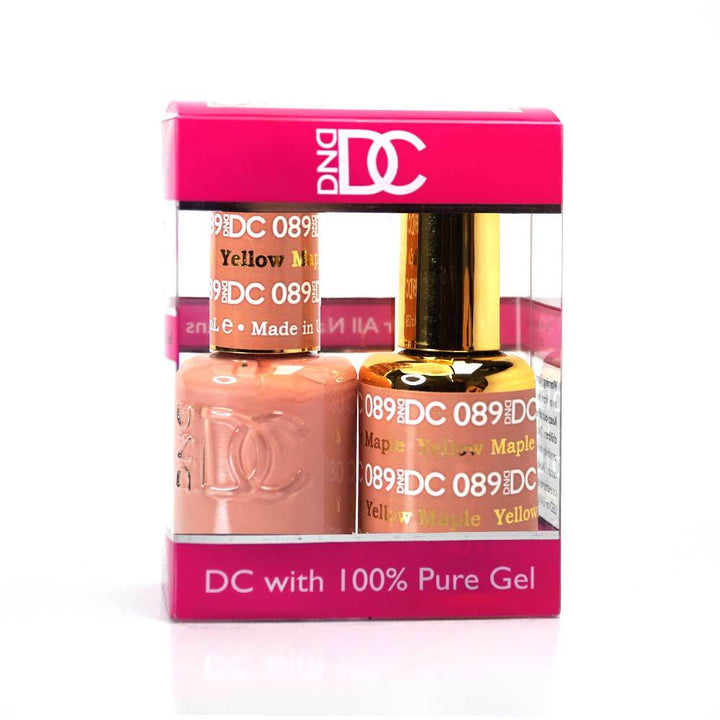 DND / DC Gel Nail Polish Matching Duo - 089 Yellow Maple