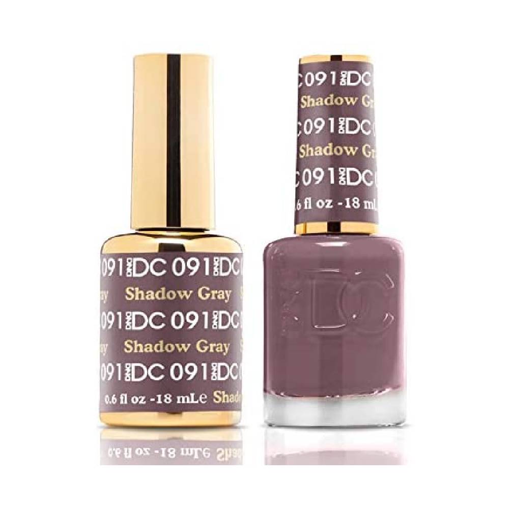 DND / DC Gel Nail Polish Matching Duo - 091 Shadow Gray