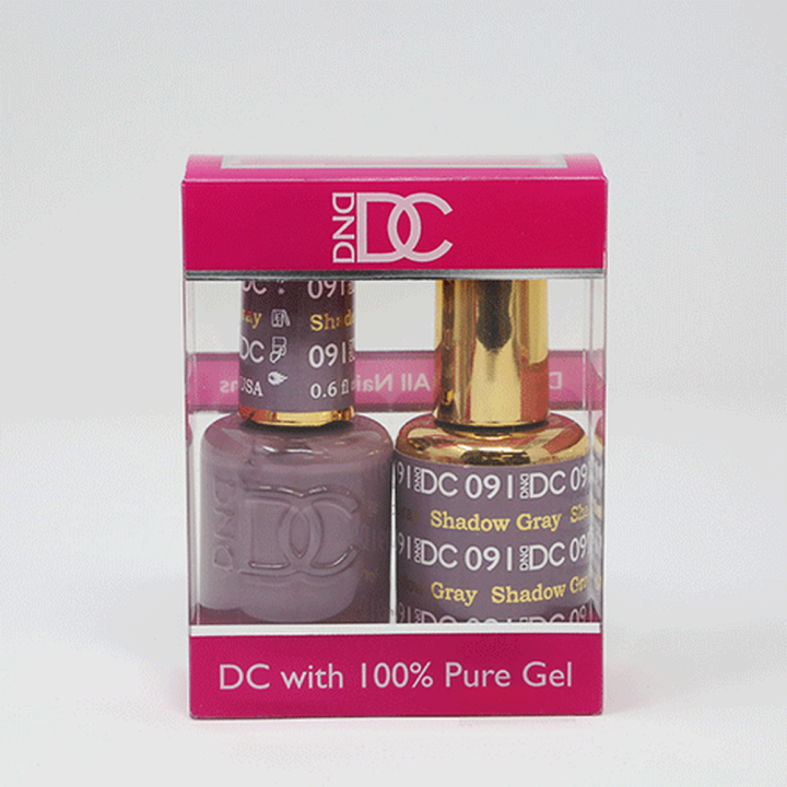 DND / DC Gel Nail Polish Matching Duo - 091 Shadow Gray