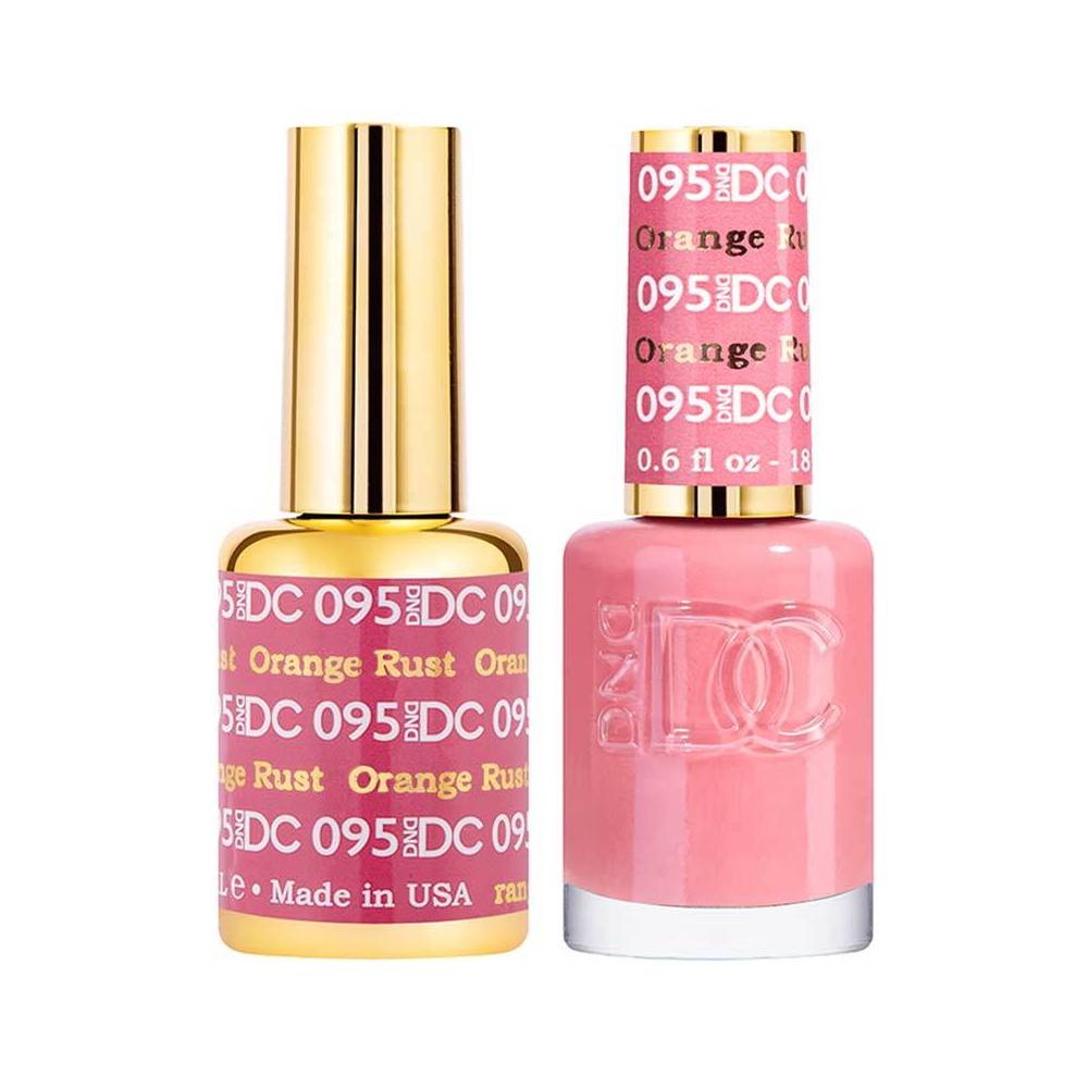 DND / DC Gel Nail Polish Matching Duo - 095 Orange Rust