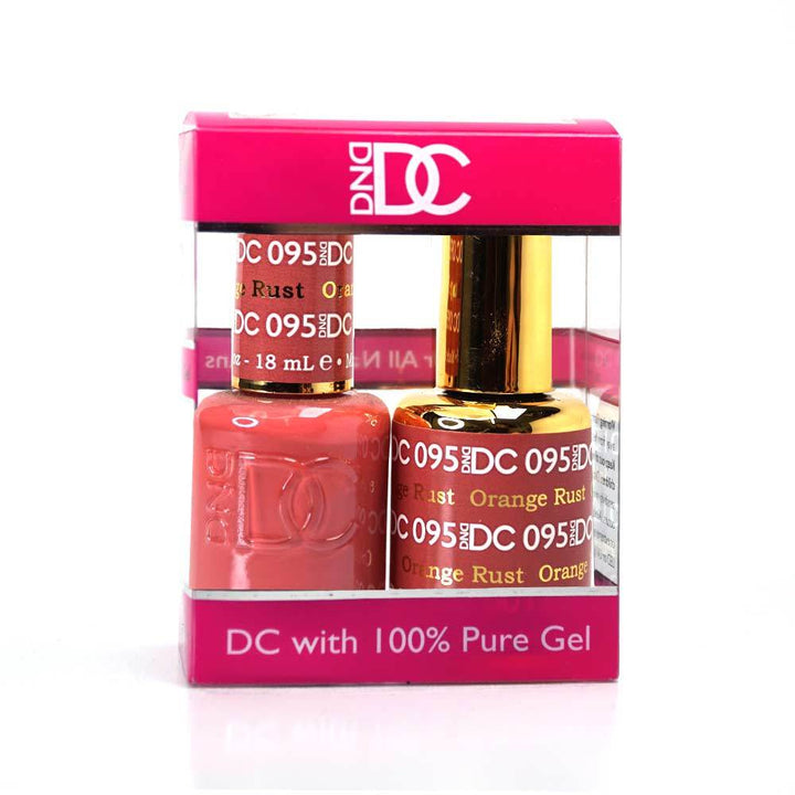 DND / DC Gel Nail Polish Matching Duo - 095 Orange Rust