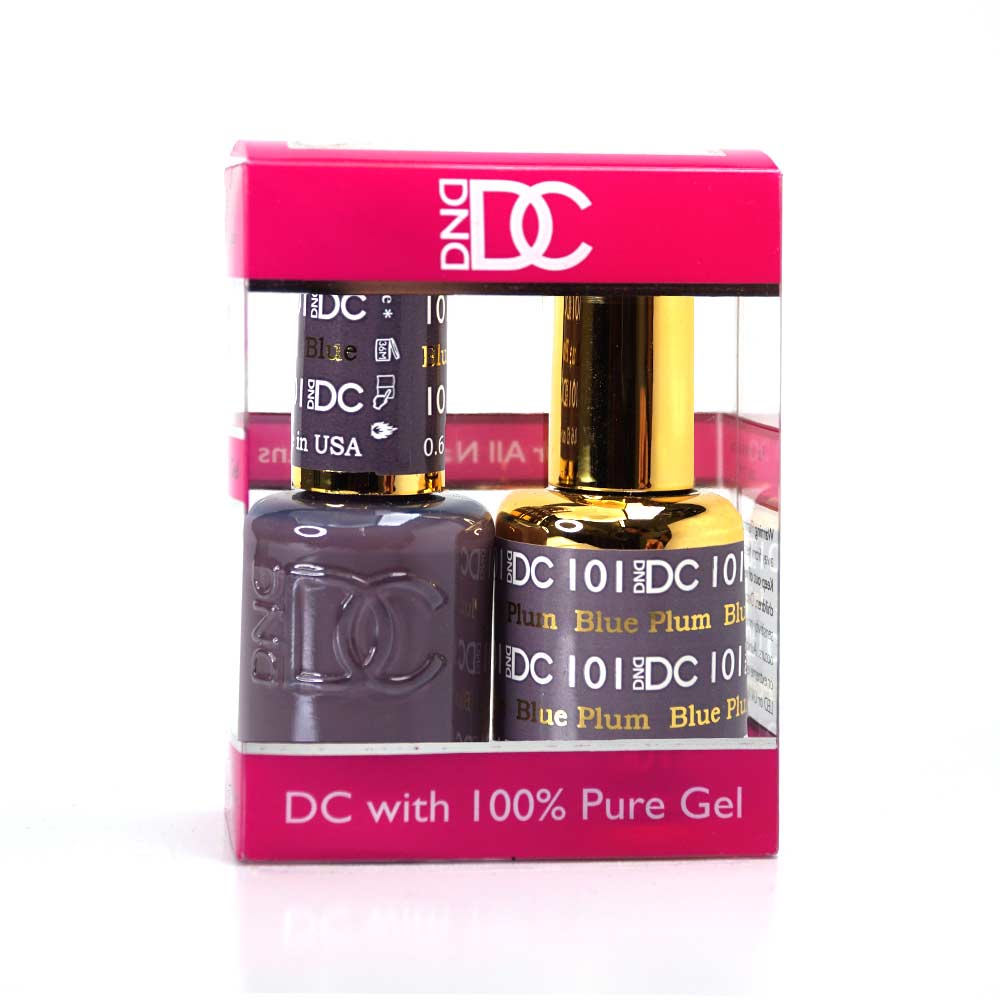 DND / DC Gel Nail Polish Matching Duo - 101 Blue Plum