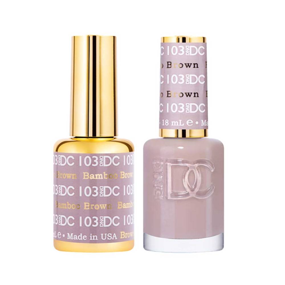 DND / DC Gel Nail Polish Matching Duo - 103 Bamboo Brown