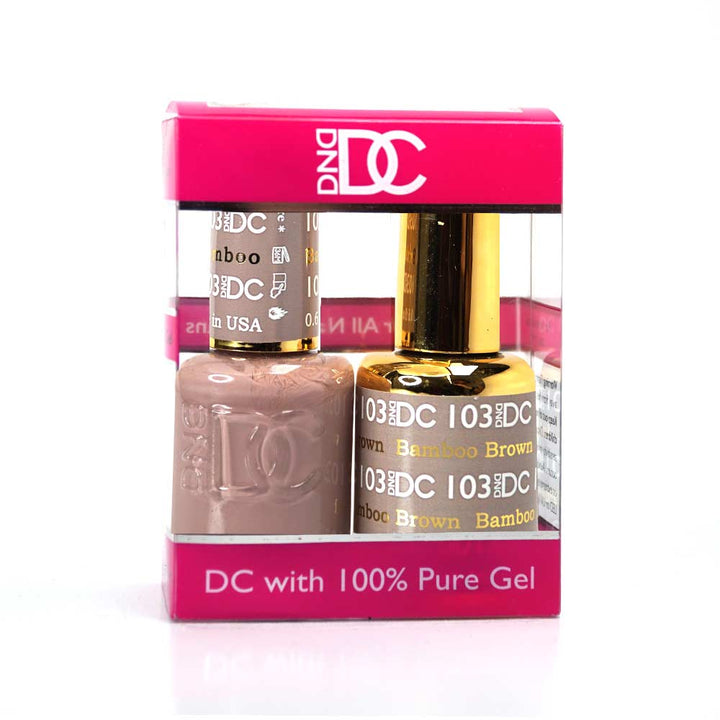 DND / DC Gel Nail Polish Matching Duo - 103 Bamboo Brown