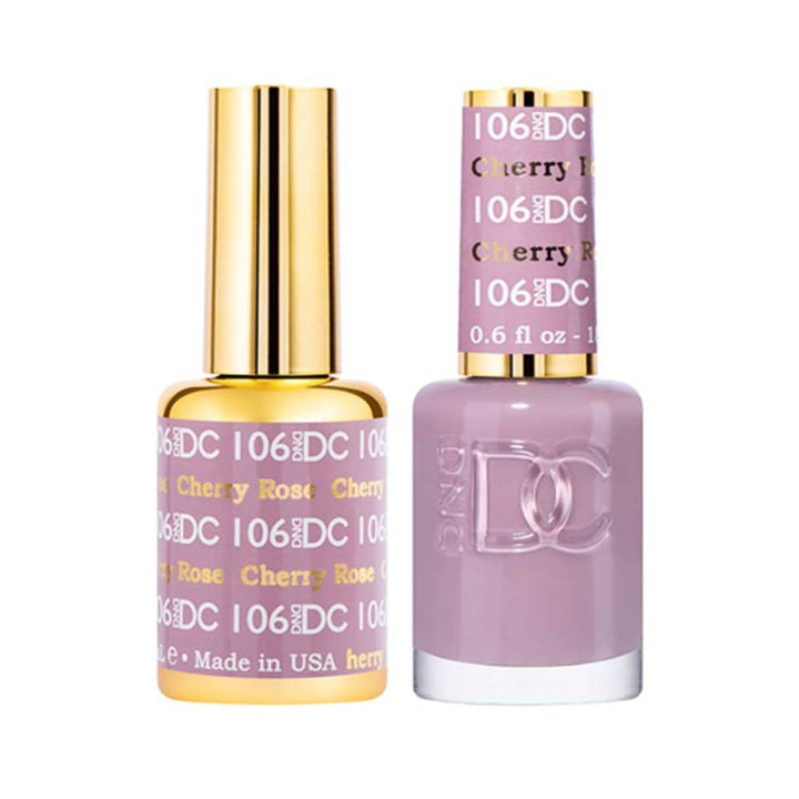 DND / DC Gel Nail Polish Matching Duo - 106 Cherry Rose