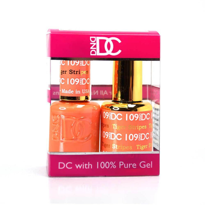 DND / DC Gel Nail Polish Matching Duo - 109 Tiger Stripes