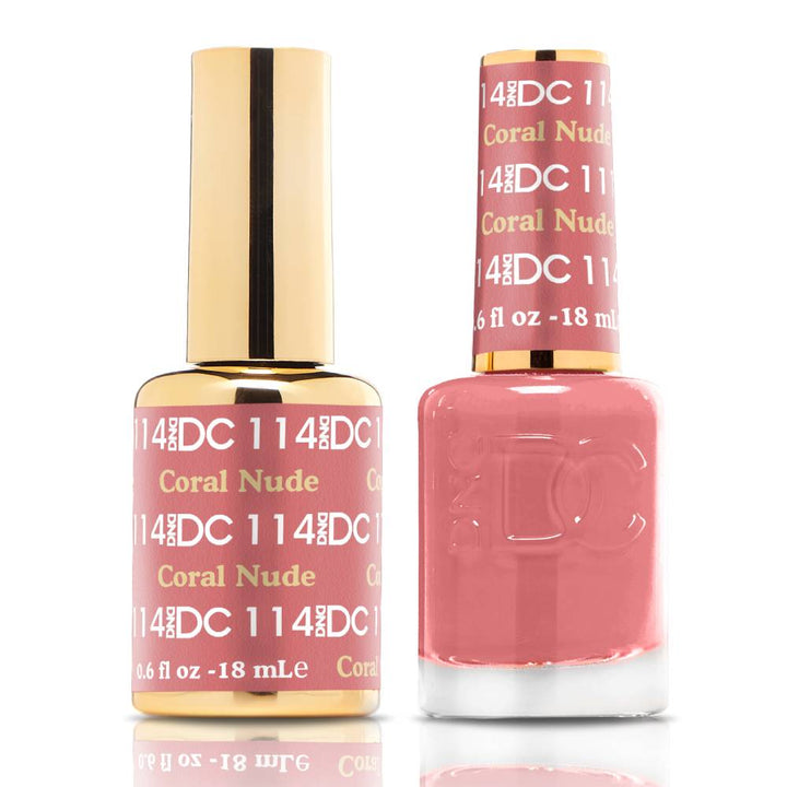 DND / DC Gel Nail Polish Matching Duo - 114 Coral Nude