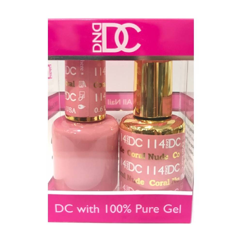 DND / DC Gel Nail Polish Matching Duo - 114 Coral Nude