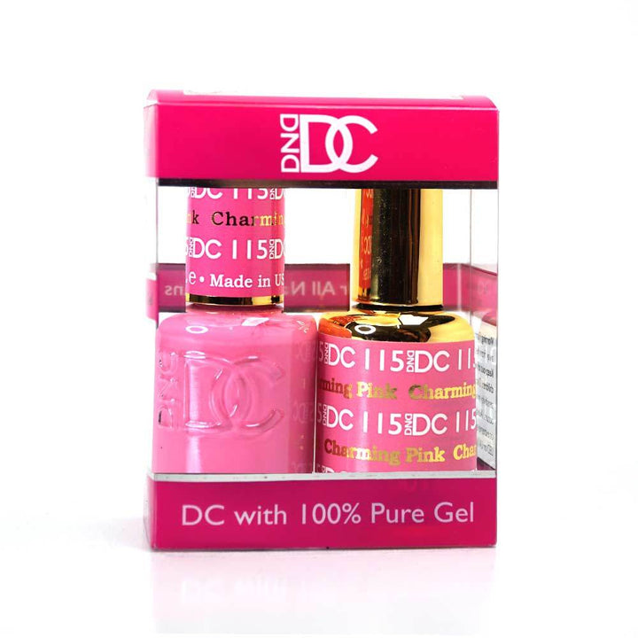DND / DC Gel Nail Polish Matching Duo - 115 Charming Pink