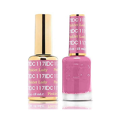 DND / DC Gel Nail Polish Matching Duo - 117 Pinklet Lady