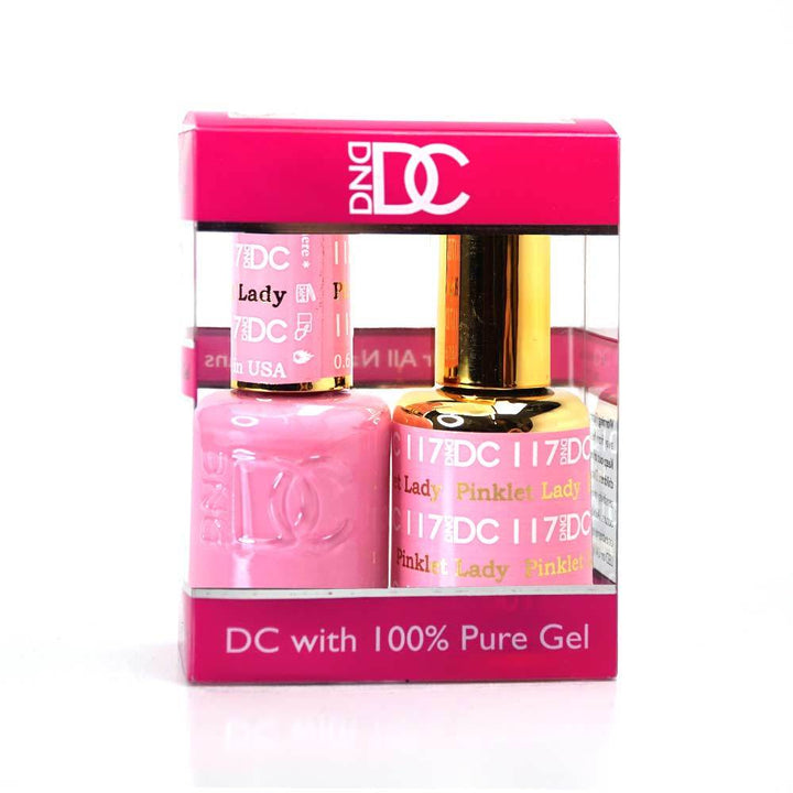 DND / DC Gel Nail Polish Matching Duo - 117 Pinklet Lady
