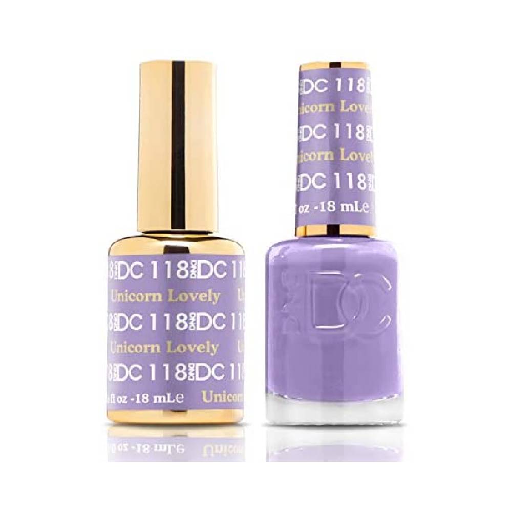 DND / DC Gel Nail Polish Matching Duo - 118 Unicorn Lovely