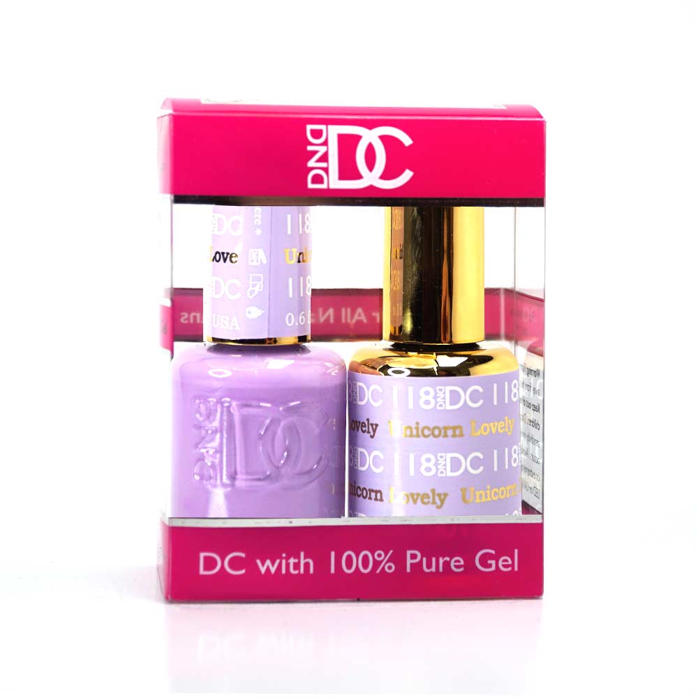 DND / DC Gel Nail Polish Matching Duo - 118 Unicorn Lovely