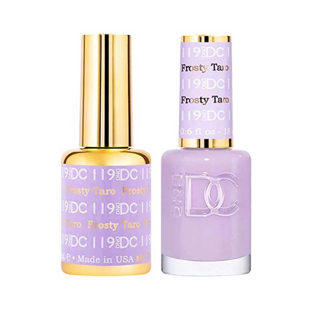 DND / DC Gel Nail Polish Matching Duo - 119 Frosty Taro