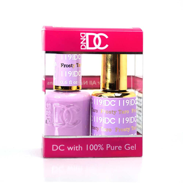 DND / DC Gel Nail Polish Matching Duo - 119 Frosty Taro