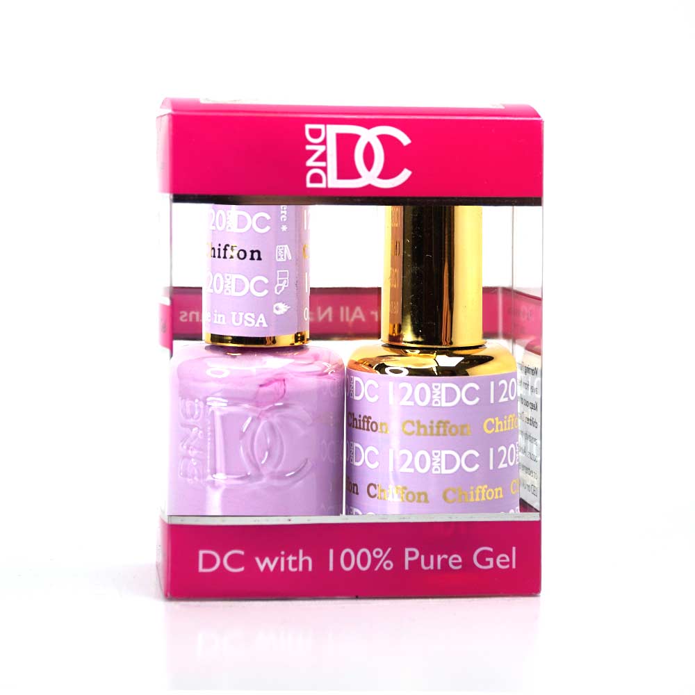 DND / DC Gel Nail Polish Matching Duo - 120 Chiffon