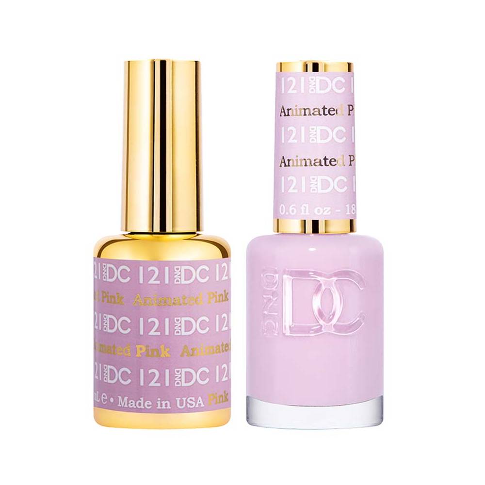 DND / DC Gel Nail Polish Matching Duo - 121 Animated Pink
