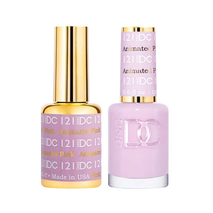 DND / DC Gel Nail Polish Matching Duo - 121 Animated Pink