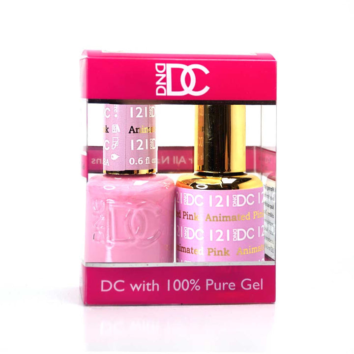 DND / DC Gel Nail Polish Matching Duo - 121 Animated Pink