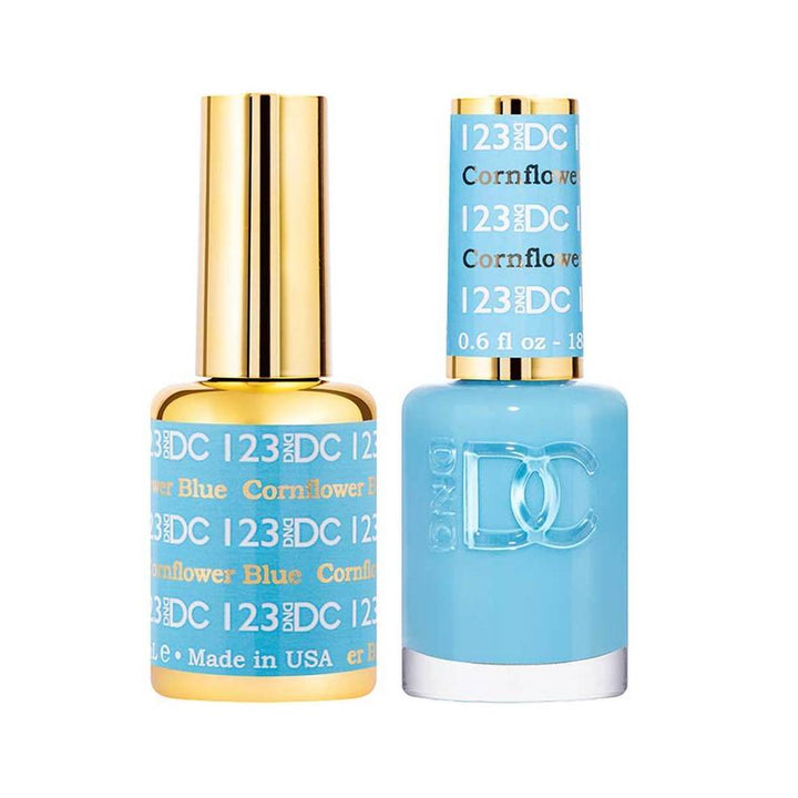 DND / DC Gel Nail Polish Matching Duo - 123 Cornflower Blue