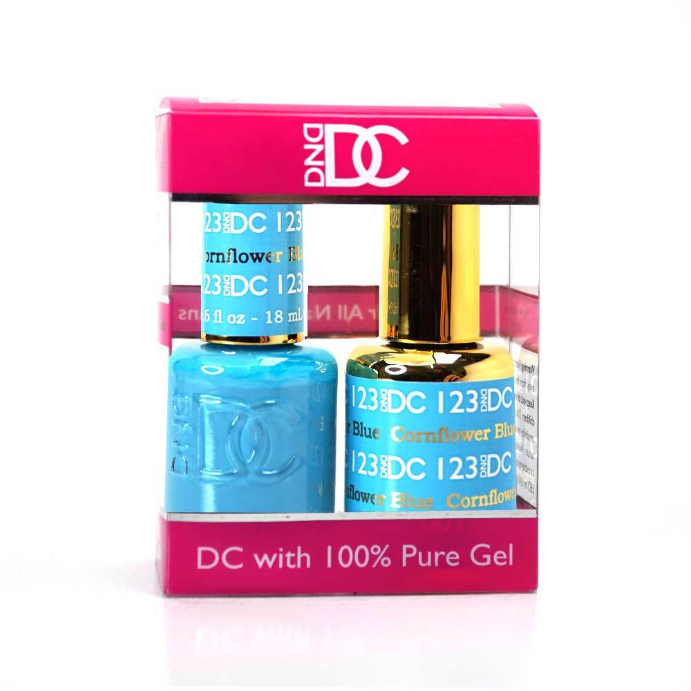 DND / DC Gel Nail Polish Matching Duo - 123 Cornflower Blue