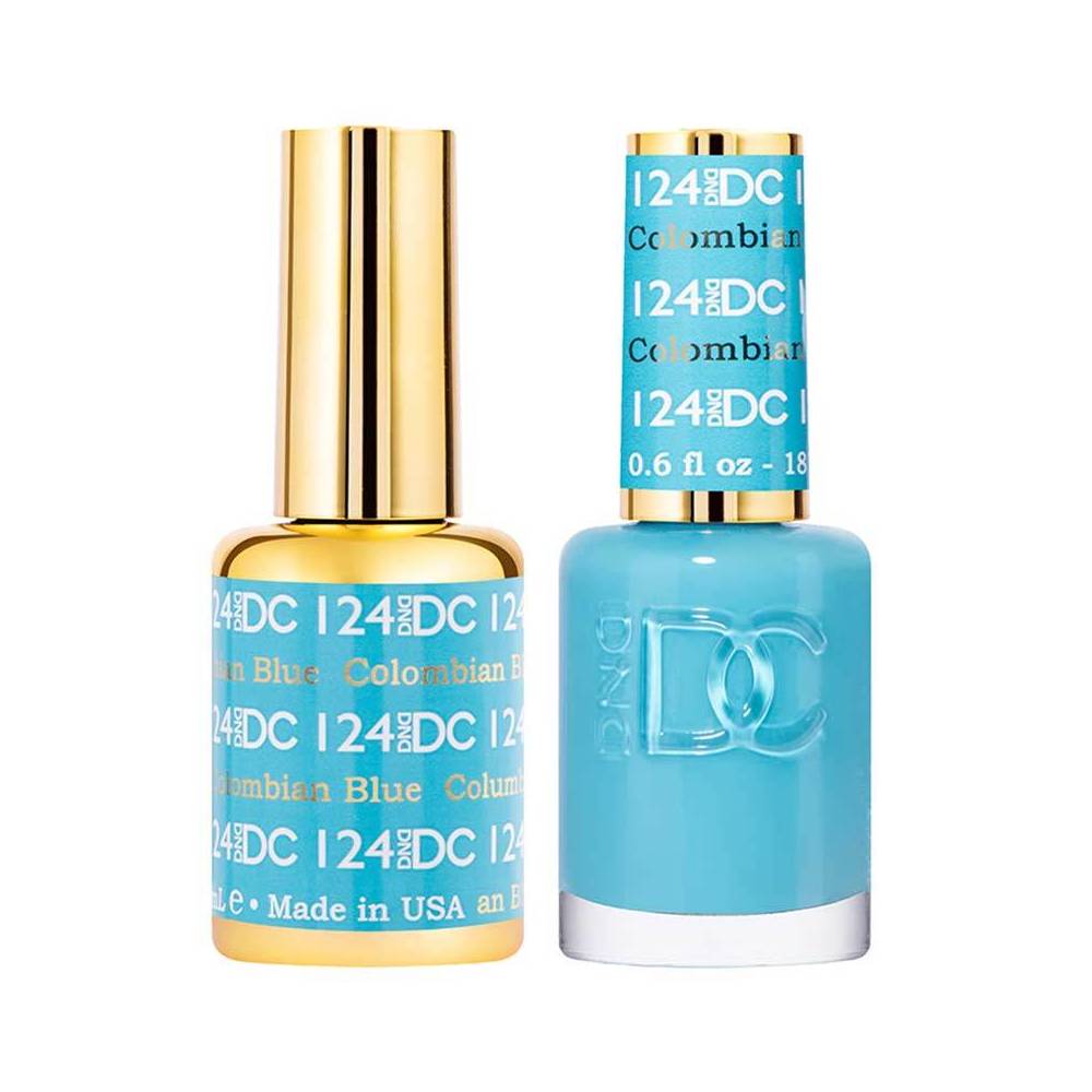 DND / DC Gel Nail Polish Matching Duo - 124 Columbian Blue