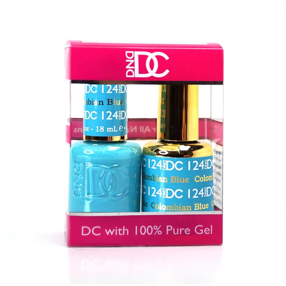DND / DC Gel Nail Polish Matching Duo - 124 Columbian Blue