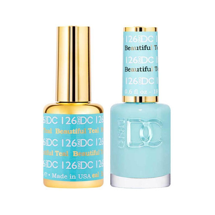 DND / DC Gel Nail Polish Matching Duo - 126 Beautiful Teal
