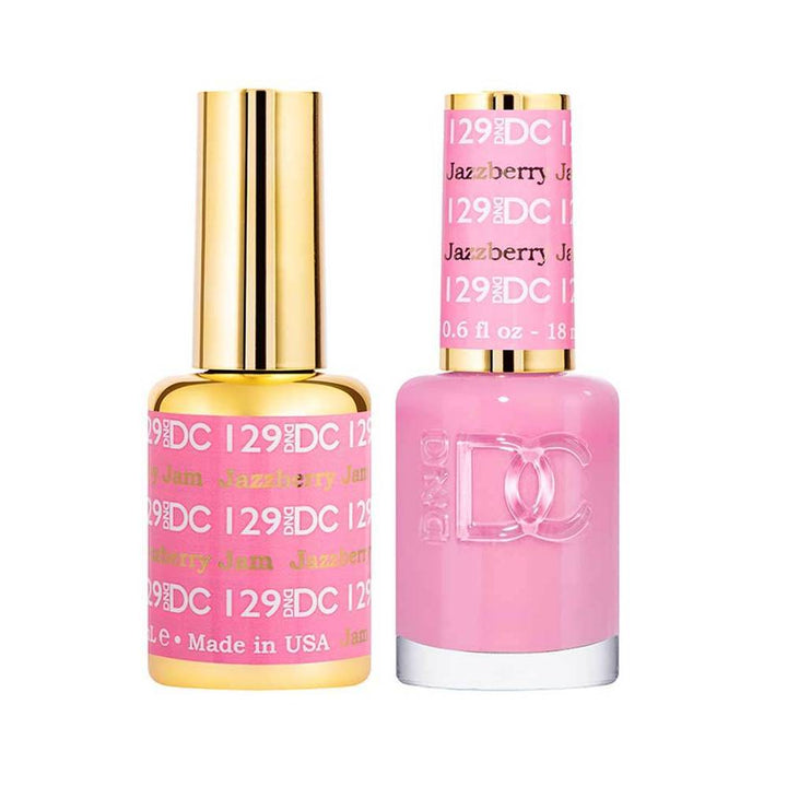 DND / DC Gel Nail Polish Matching Duo - 129 Jazzberry Jam