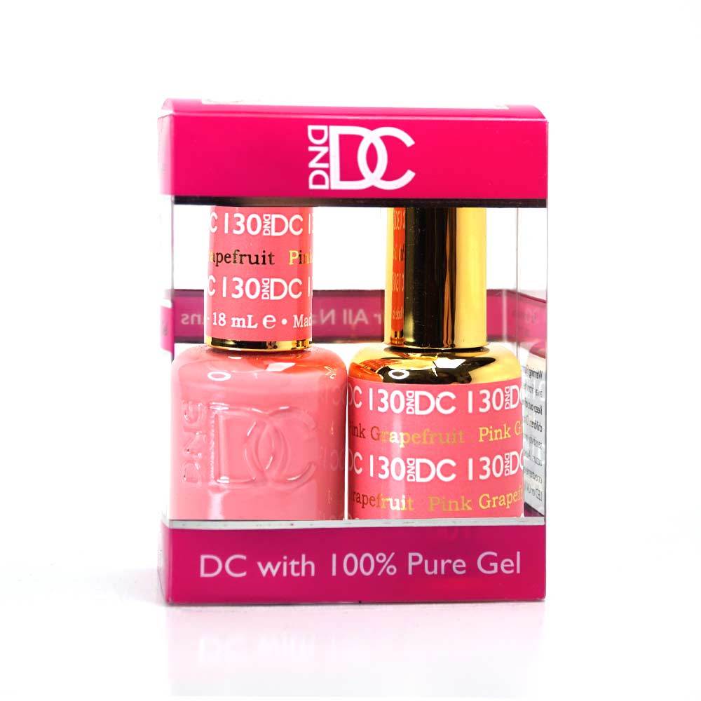 DND / DC Gel Nail Polish Matching Duo - 130 Pink Grapefruit