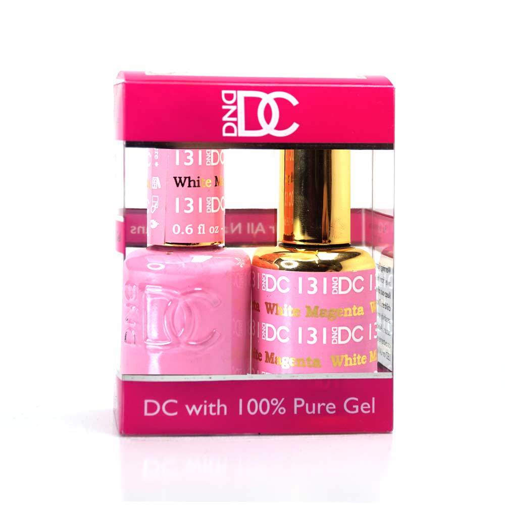 DND / DC Gel Nail Polish Matching Duo - 131 White Magenta