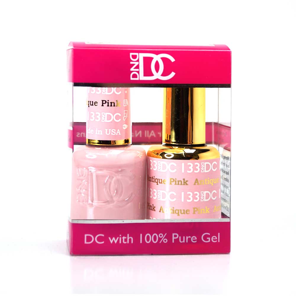 DND / DC Gel Nail Polish Matching Duo - 133 Antique Pink