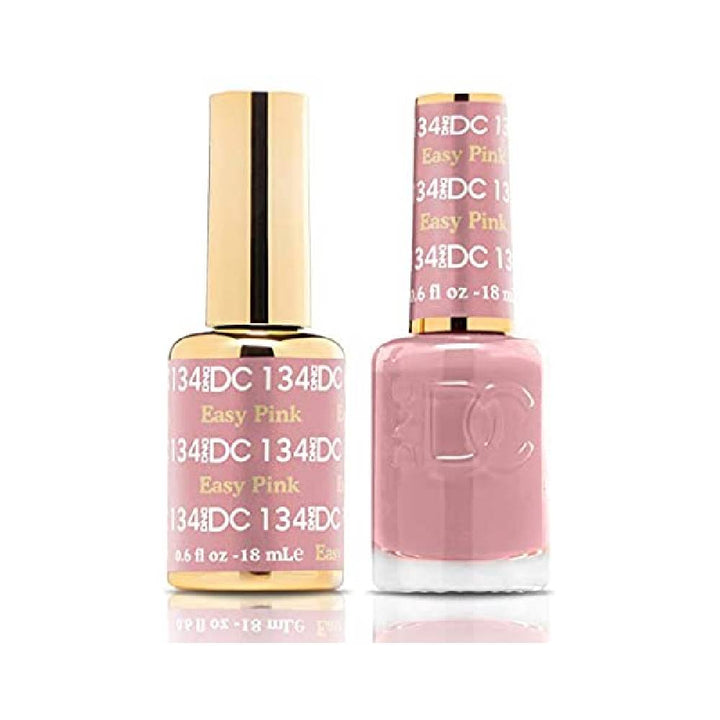 DND / DC Gel Nail Polish Matching Duo - 134 Easy Pink