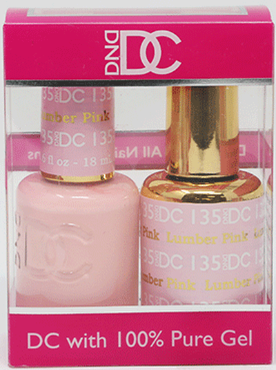 DND / DC Gel Nail Polish Matching Duo - 135 Lumber Pink