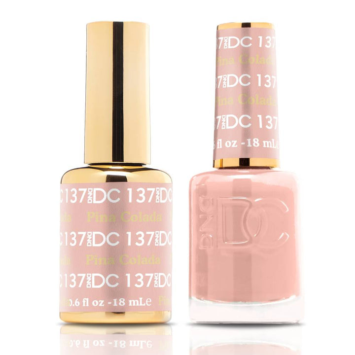 DND / DC Gel Nail Polish Matching Duo - 137 Pina Colada