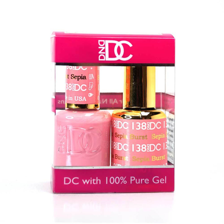 DND / DC Gel Nail Polish Matching Duo - 138 Sepia Burst