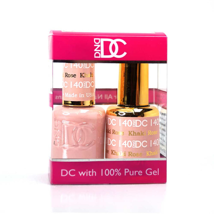 DND / DC Gel Nail Polish Matching Duo - 140 Khaki Rose