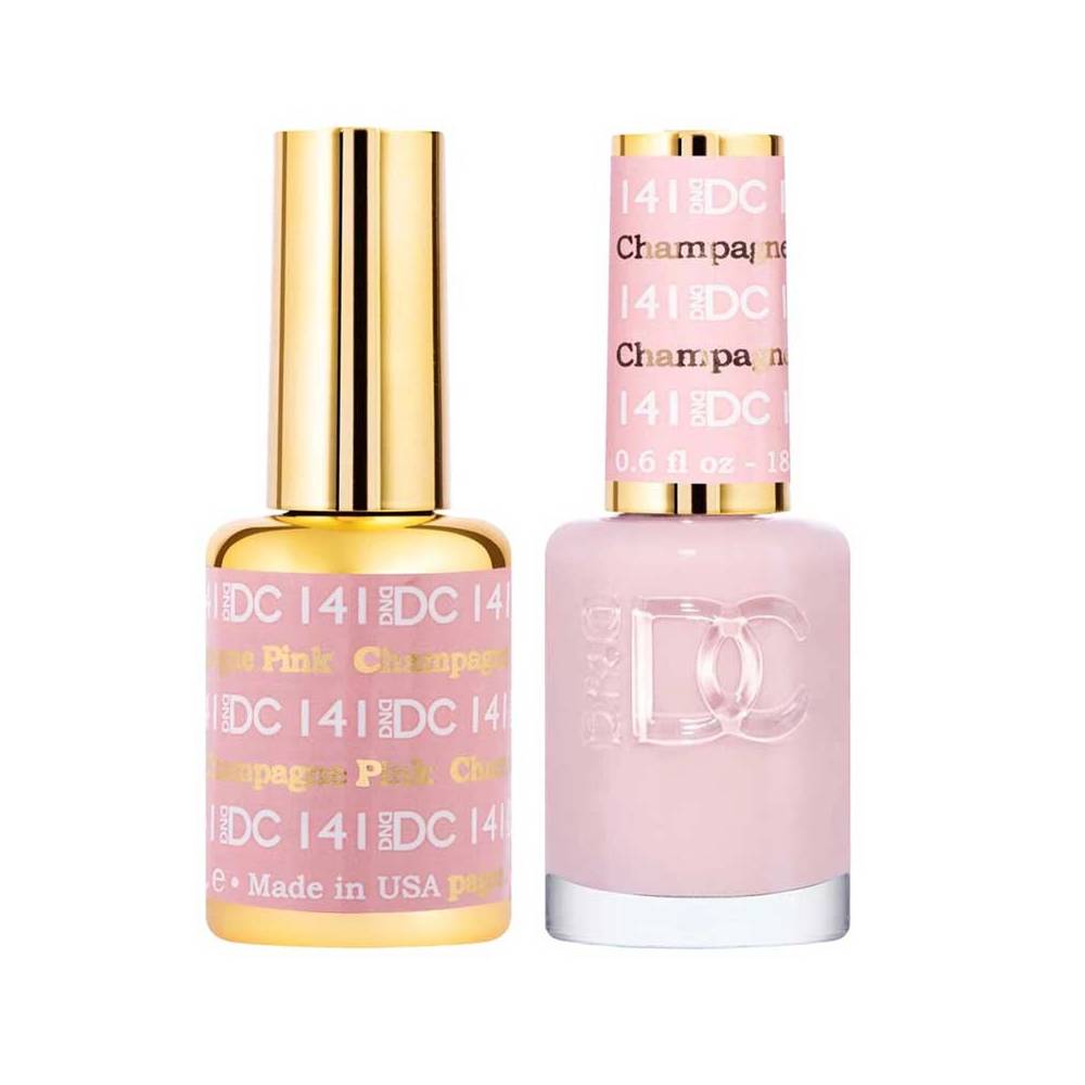 DND / DC Gel Nail Polish Matching Duo - 141 Pink Champagne