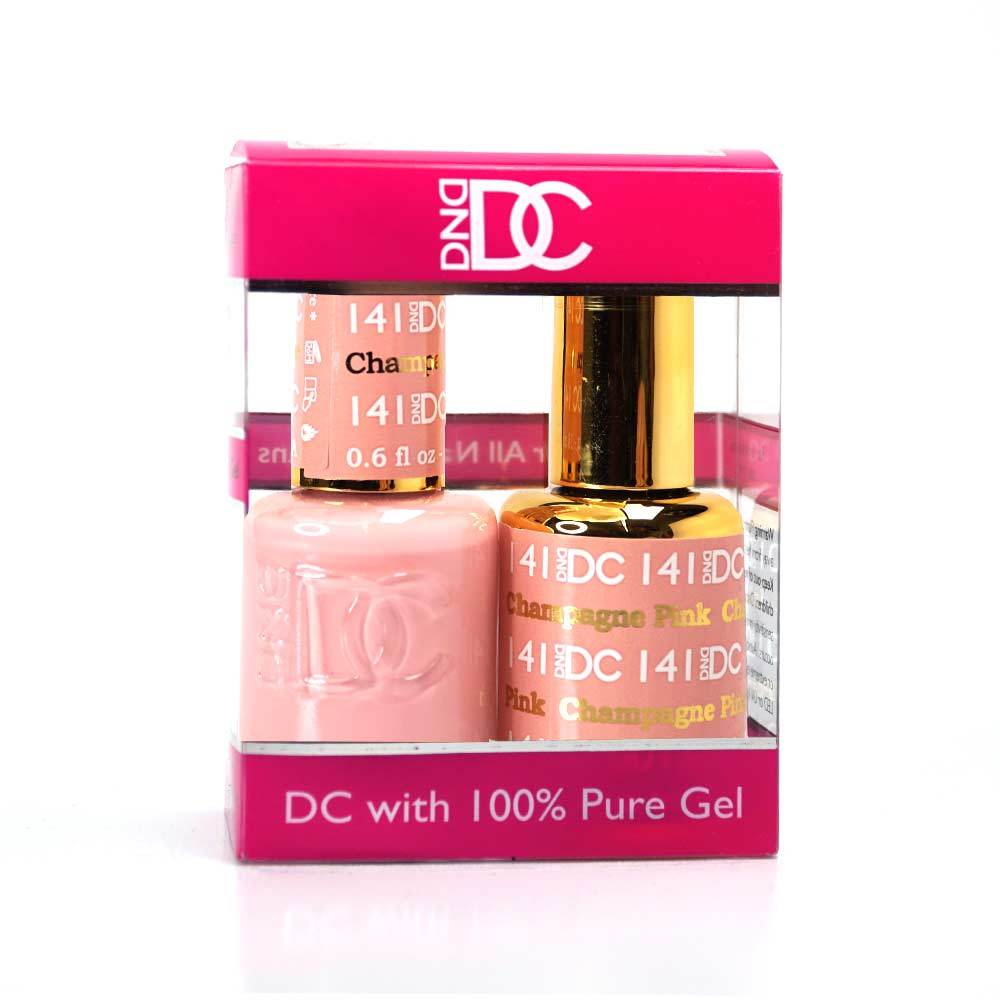 DND / DC Gel Nail Polish Matching Duo - 141 Pink Champagne