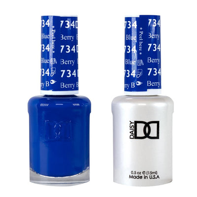 DND / Gel Nail Polish Matching Duo - Berry Blue 734
