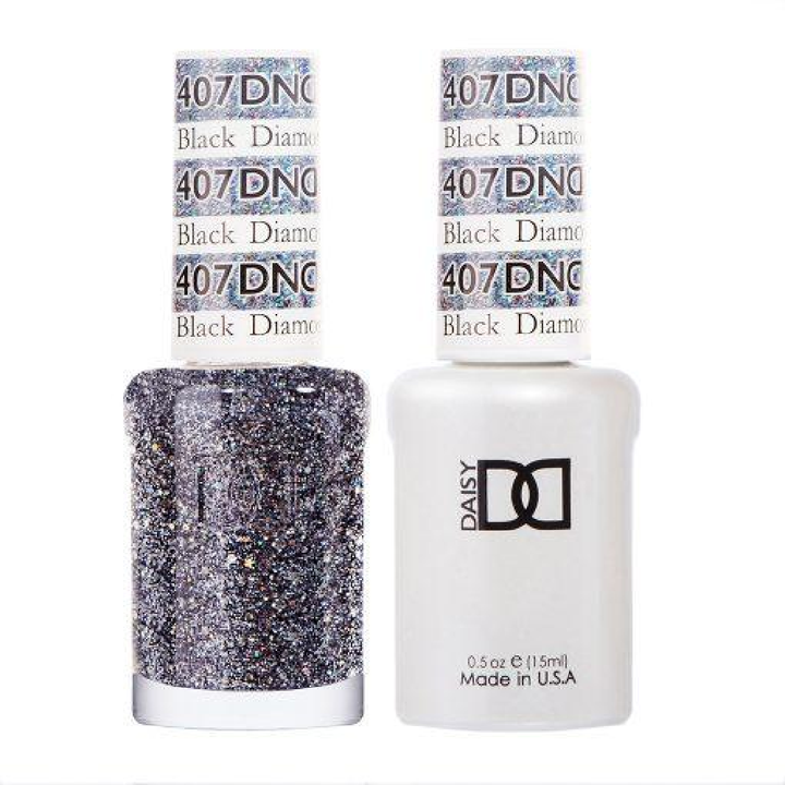 DND / Gel Nail Polish Matching Duo - Black Diamond Star 407