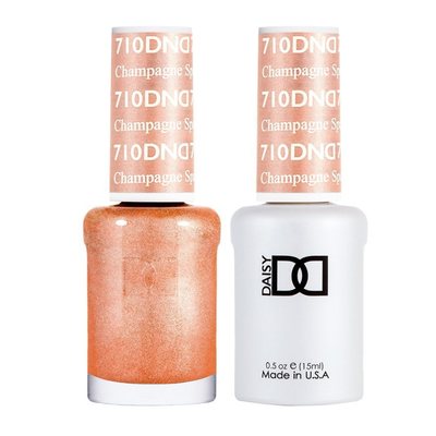 DND / Gel Nail Polish Matching Duo - Champagne Sparkles 710