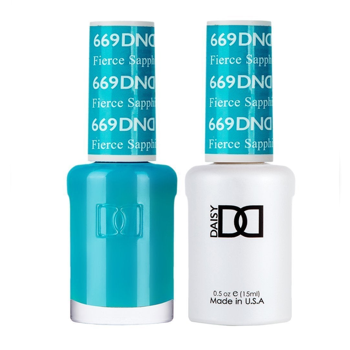 DND / Gel Nail Polish Matching Duo - Fierce Sapphire 669